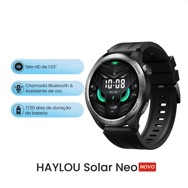 Haylou Solar Neo - Smartwatch com Bluetooth e Monitoramento 24h